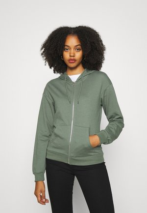 BASIC HOODIE JACKET WITH POCKETS - Hoodie - green