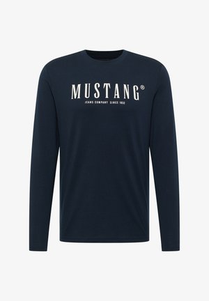 Námořnické triko s dlouhým rukávem vyrobené z bavlny s kulatým výstřihem. Na hrudi je bíle potištěný název značky "MUSTANG".
