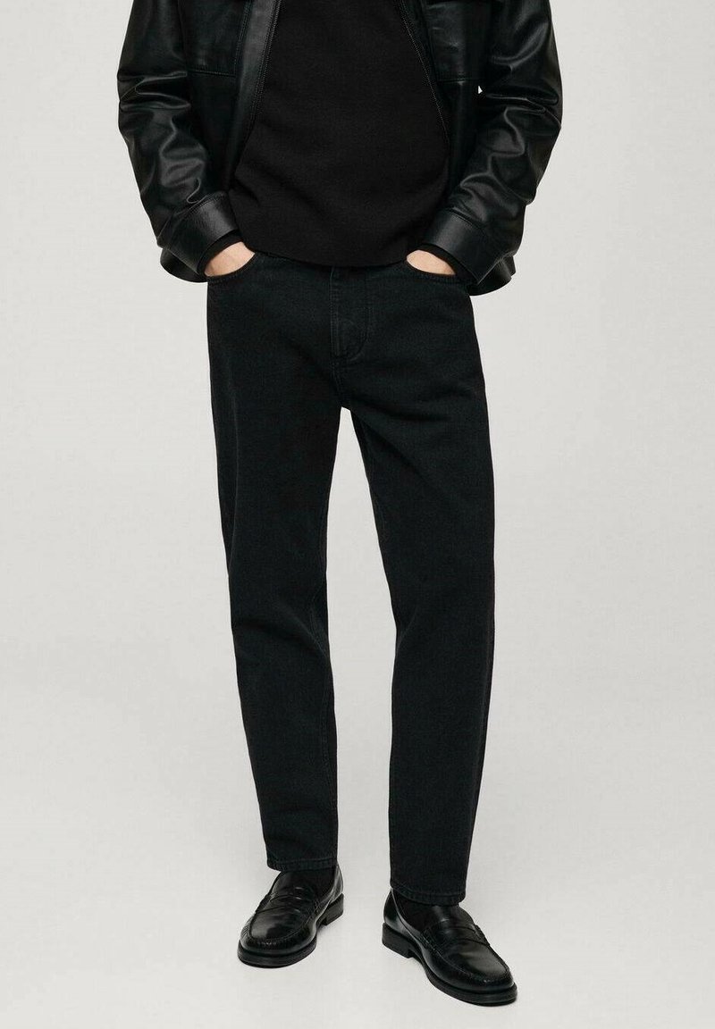 Mango Vaqueros rectos - black denim
