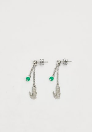 DEVA - Øreringe - silver-coloured/green