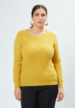 FANCY CREW NECK - Striktrøje - mustard