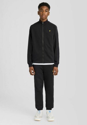 Lyle & Scott, LYLE & SCOTT MID LAYERS JACQUARD TAPE TRACK TOP - Sweater met rits - z jet black