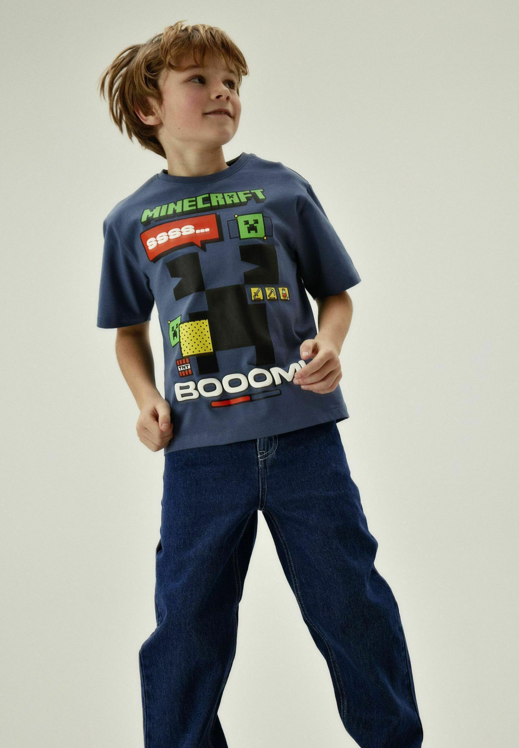 T-shirt Imprimé Minecraft - Gris - Garçon - 0.00 T-shirt Imprimé Minecraft - Gris - Garçon - 0.00