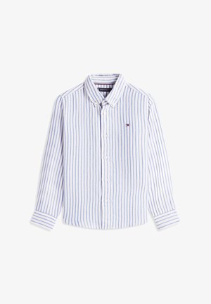 Tommy Hilfiger, STRIPE LINEN BLEND BUTTON-DOWN SHIRT - Vapaa-ajan kauluspaita - empire blue