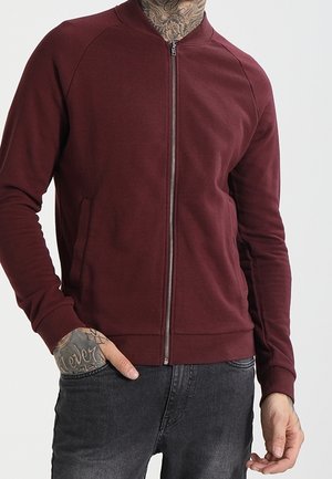 Sudadera con cremallera - bordeaux