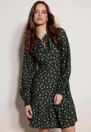 Apricot, DITSY FLORAL MINI SKATER DRESS - Φόρεμα ημέρας - green