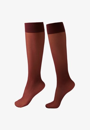 Calcetines hasta la rodilla - mottled bordeaux