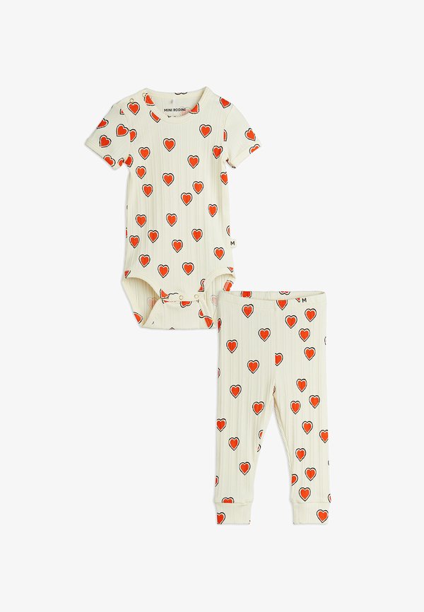 BABY OUTLINED HEARTS SET UNISEX - Jumpsuit