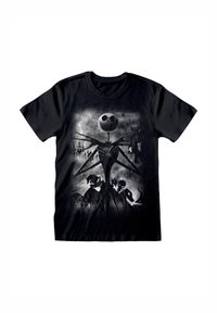Henry Tiger DISNEY NIGHTMARE BEFORE CHRISTMAS STORMY SKIES - T-shirt med print - black
