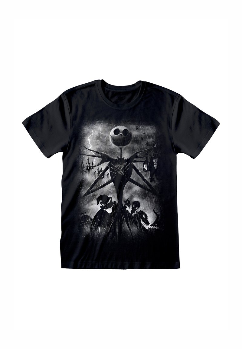 Henry Tiger DISNEY NIGHTMARE BEFORE CHRISTMAS STORMY SKIES - T-shirt med print - black