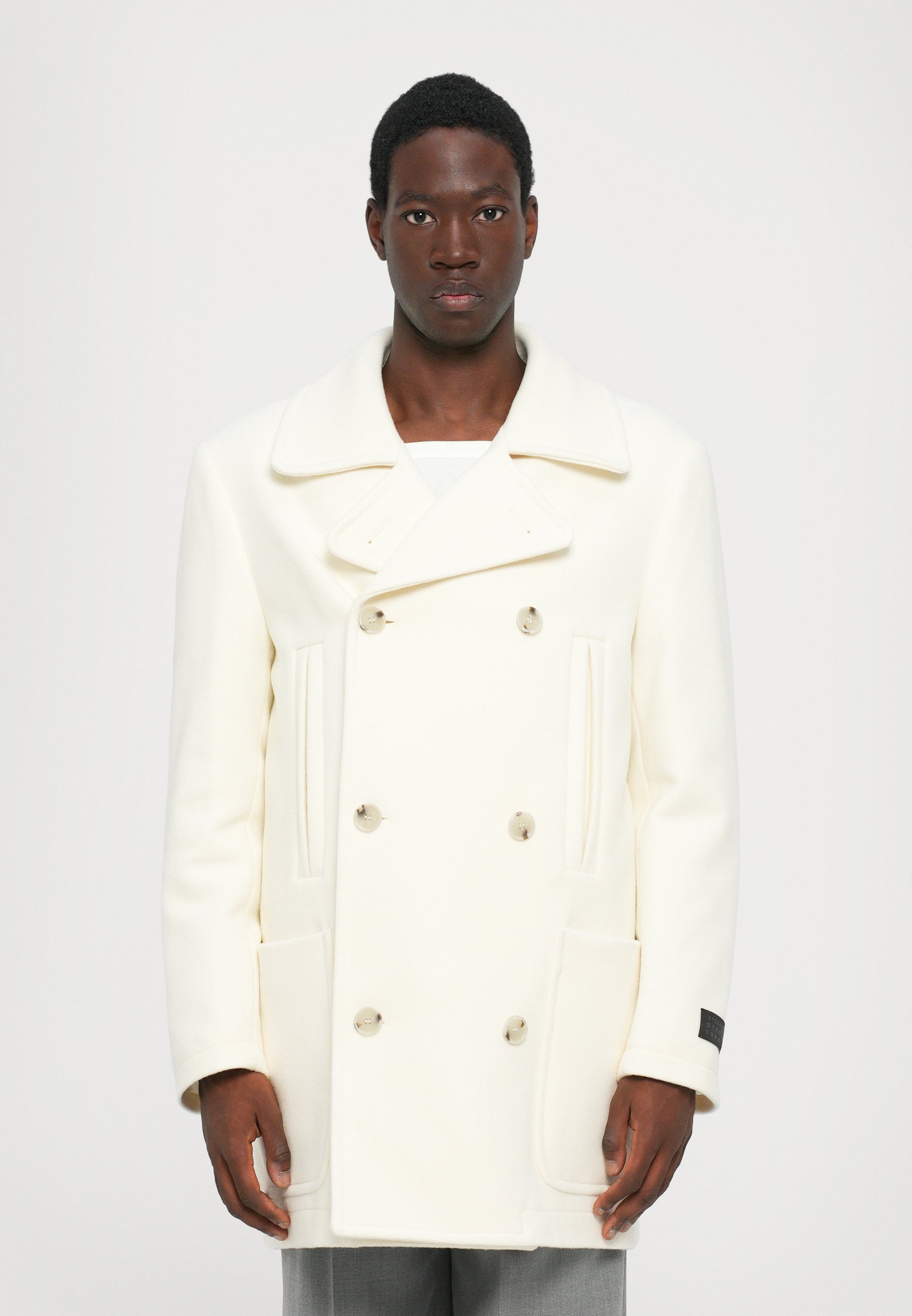 MM6 Maison Margiela Classic coat - milk/off-white - Zalando.co.uk