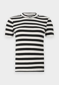 NMELINOR - T-shirt imprimé - birch/black