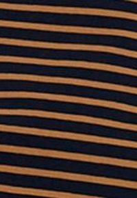 Next SHORT SLEEVE CREW NECK   REGULAR FIT - Marškinėliai su spaudiniu - tan brown navy blue