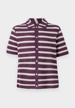 Abercrombie & Fitch STRIPES RASCHEL SWOLO - Cardigan - purple