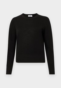R NECK SWEATER - Strickpullover - black