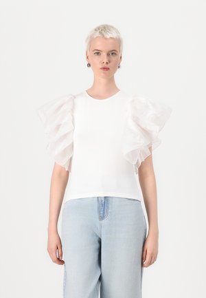 ONLY ONLTAYA LIFE - Lihtne T-särk - cloud dancer