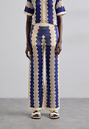 PANTALON  - Bukse - bleu/ecru