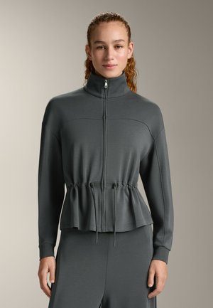 SOFT-TOUCH WITH ADJUSTABLE WAIST AND HIGH COLLAR 34483791 - Cipzáras pulóver - mottled grey