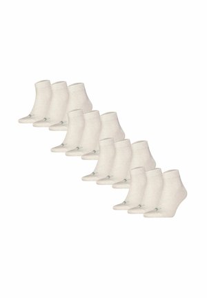 UNISEX QUARTER 12ER PACK LOGO - Chaussettes - weiß oatmeal
