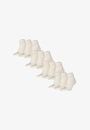Puma UNISEX QUARTER 12ER PACK LOGO - Strømper - weiß oatmeal