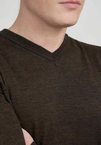 Holebrook NIKLAS V NECK - Džemperis - brown mel.