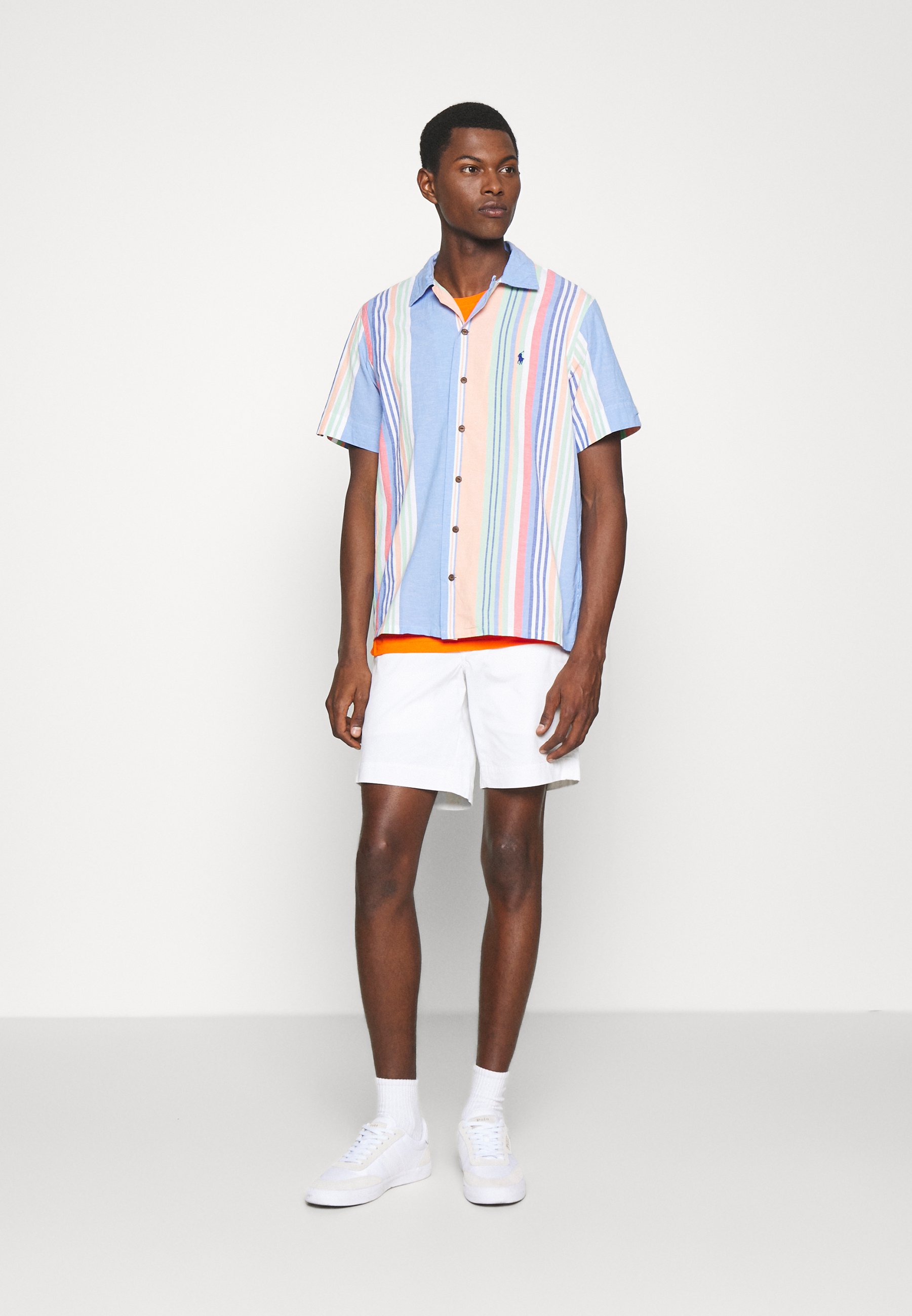 blue and orange ralph lauren polo shirt