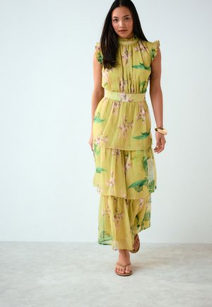 Next, REGULAR FIT - PRINTT HIGH NECK TIERED OCCASION MAXI DRESS . - Maksimekko - kew collection yellow floral