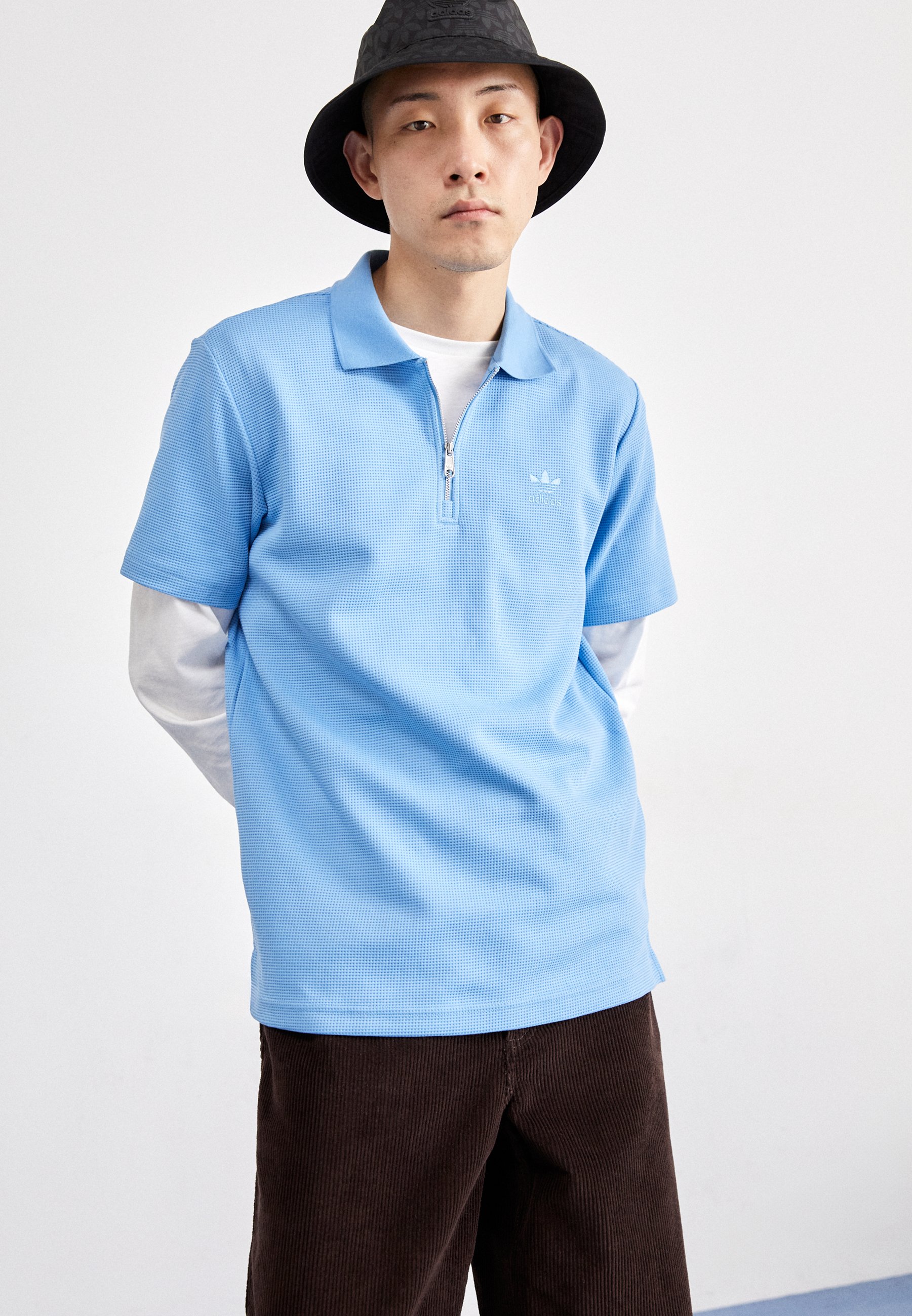 adidas Originals TREFOIL ESSENTIALS WAFFLE - Polo shirt - light