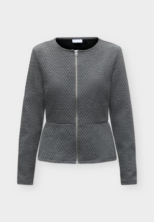 VILA, VINAJA ONECK PEPLUM - Strickjacke - medium grey melange