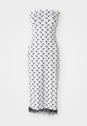 MARINE SERRE MOON BUSTIER DRESS - Vestito di maglina - optical white
