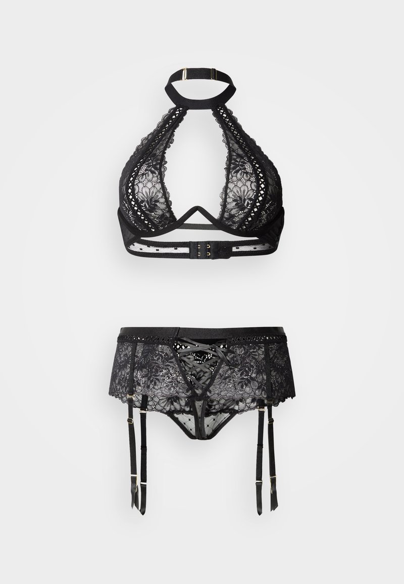Ann Summers ENTICE ME CROTCHLESS SET - Underwired bra - black - Zalando.ie