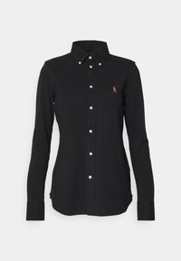 LONG SLEEVE BUTTON FRONT SHIRT - Paitapusero - black