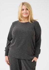 KCOLENA - Long sleeved top - dark grey melange
