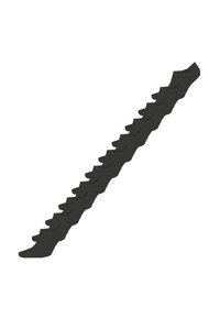 Sort gummimåtte med en bølget overflade og flere sammenkoblede sektioner, designet til greb og holdbarhed.