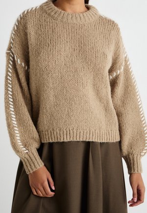 Striktrøje - beige