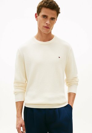 TEXTURED  CREW NECK  - Maglione - ivory petal
