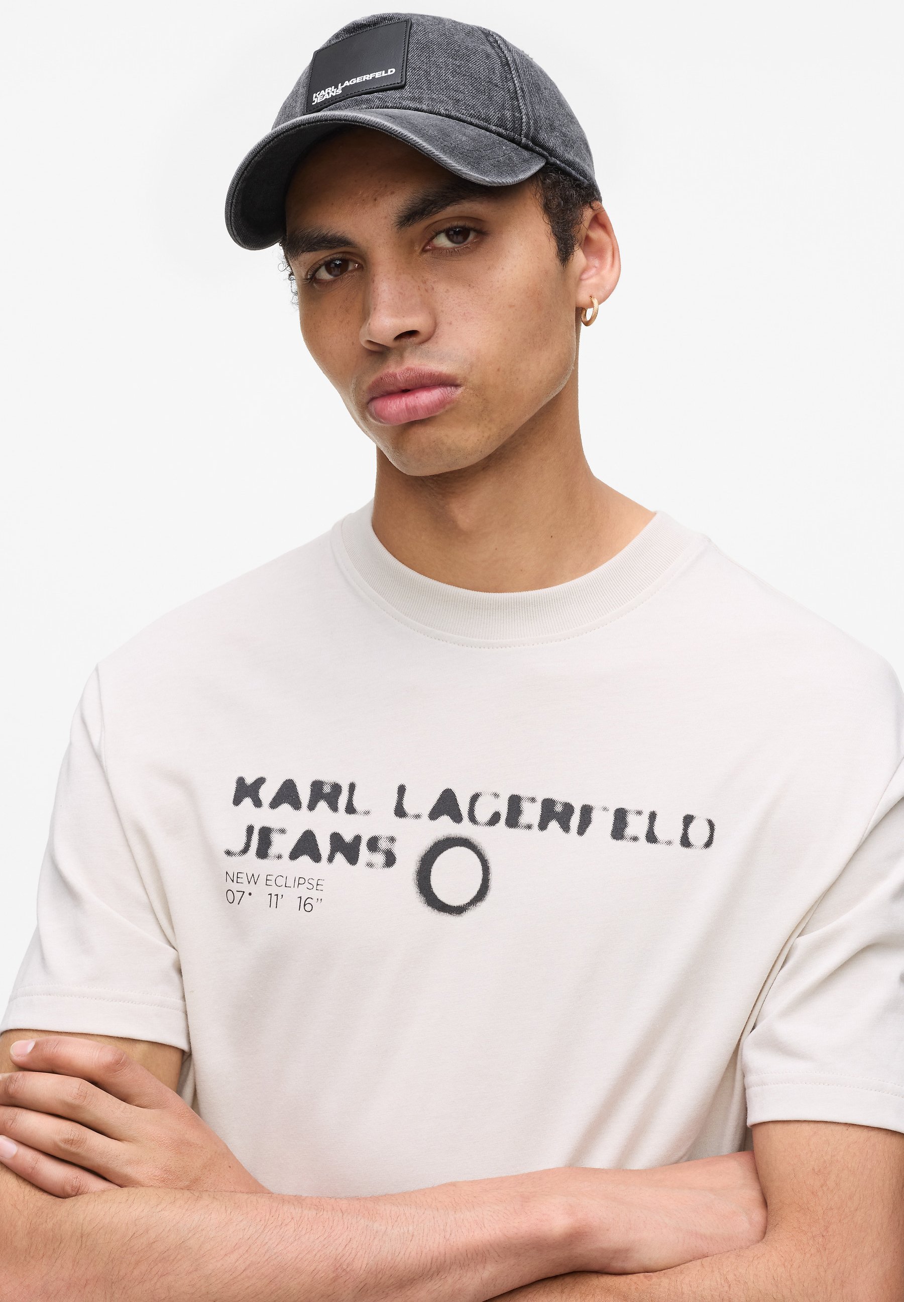 Karl Lagerfeld Graphic Denim Baseball Cap KARL LAGERFELD KLJ Logo Patch Denim Cap | endource main image 2