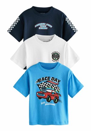 REGULAR FIT - SHORT SLEEVE 3 PACK - Camiseta estampada - blue black