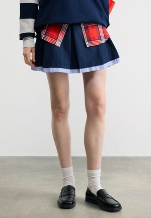 VARSITY PLEATED SKIRT - sukňa v tvare A - dark night navy