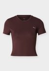 STRONG CROSS BACK TEE - Sportfelső - chocolate brown