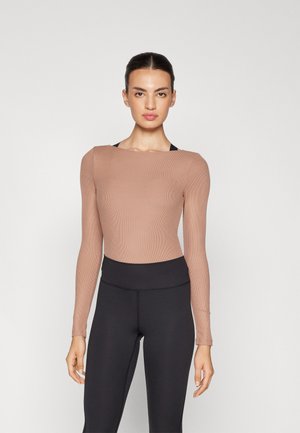 AVA SCOOP BACK BODYSUIT THONG - Leotard - brownie