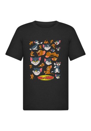 TOM AND JERRY - MANY FACES TEE - Print T-shirt - black