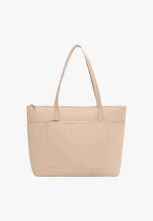 Beežist nahast kandekott kahe sangaga, esiküljel tõmblukuga tasku ja peamise tõmblukuga sulgumisega, mõeldud igapäevaseks kasutamiseks.