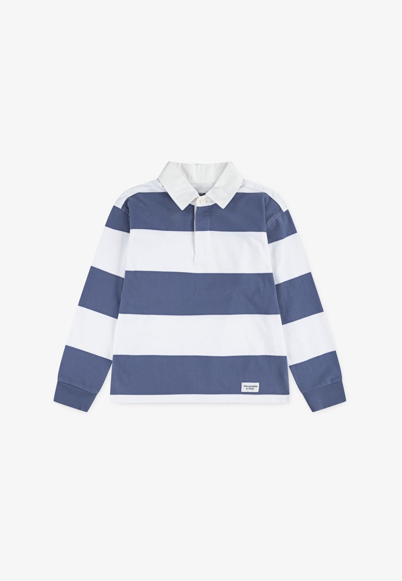Abercrombie & Fitch LONG SLEEVE RUGBY - Polo krekls - vintage indigo