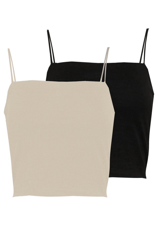 SCARLETT SINGLET 2 PACK - Top - black/simply taupe