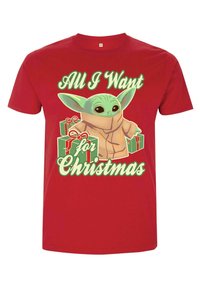 Star Wars STAR WARS THE MANDALORIAN CHRISTMAS BABY UNISEX - T-shirt med print - red