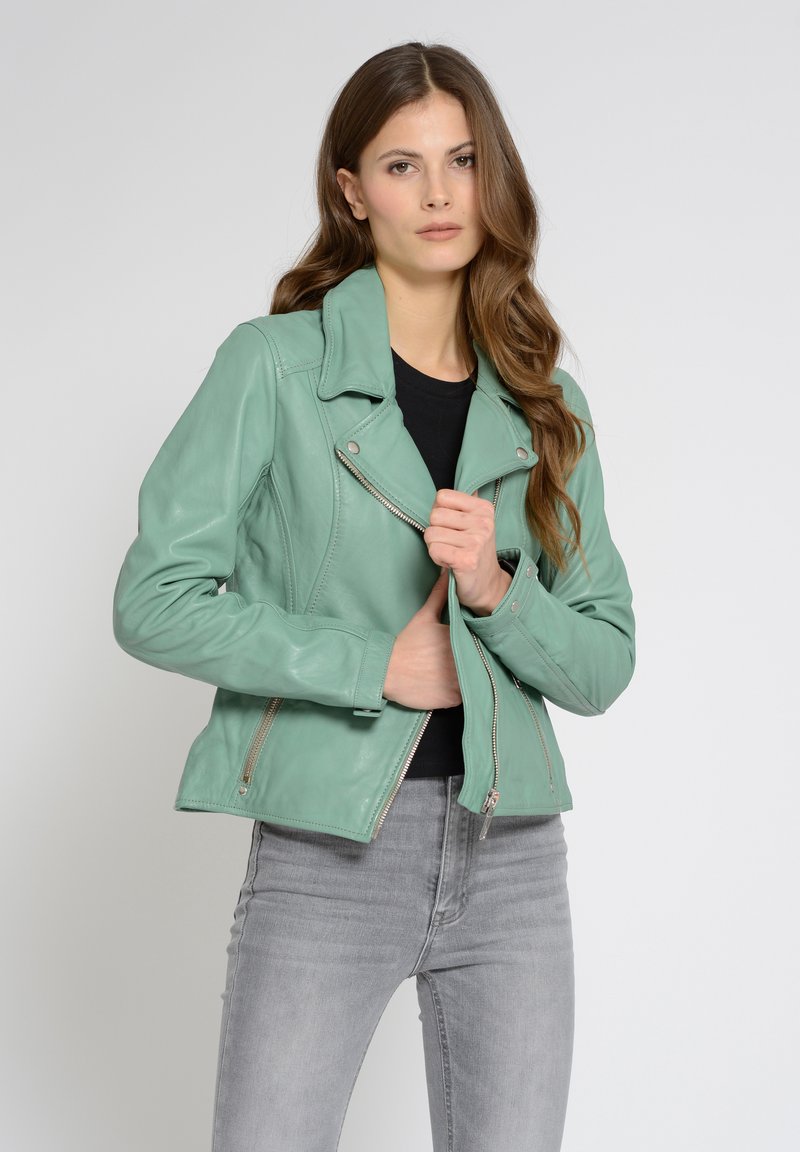 Gipsy leren biker jack olive 1101-0481 9333