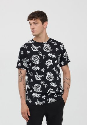 Terranova STILE URBAN ALL OVER - T-shirt con stampa - nero
