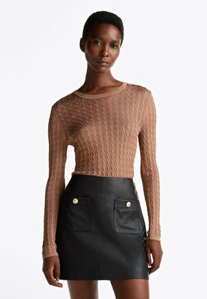 CABLE - Pullover - light brown