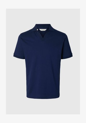 Selected, POLOSHIRT REGULAR FIT - Polo - ocean cavern